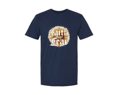 brand:Generic|color:Navy|Faith Over Fear Christian 4 Graphic T-Shirt
