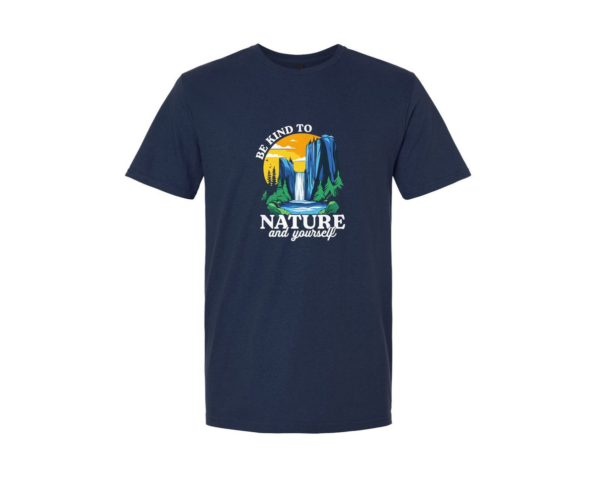 brand:Generic|color:Navy|Be Kind To Nature And Yourself Graphic T-Shirt