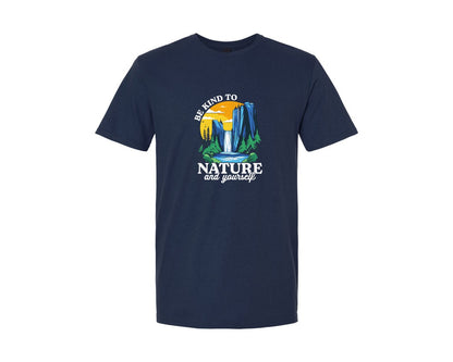 brand:Generic|color:Navy|Be Kind To Nature And Yourself Graphic T-Shirt