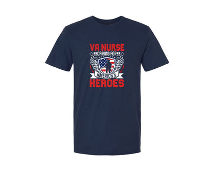 brand:Generic|color:Navy|Va Nurse Caring For Heroes Nurse T Shirt Graphic T-Shirt