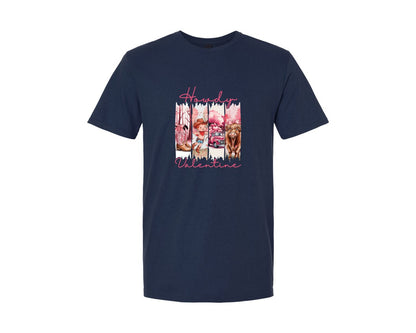 brand:Generic|color:Navy|Howdy Valentine Western Pink Truck Graphic T-Shirt
