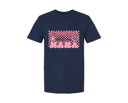 brand:Generic|color:Navy|Valentine Tshirt Design Valentine Mama Graphic T-Shirt