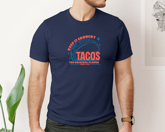 Retro Taco Illustration Print Design Graphic T-Shirt