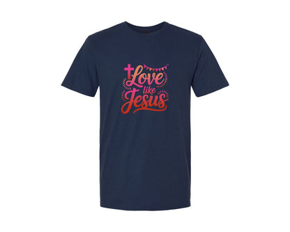 brand:Generic|color:Navy|Jesus Valentines Day Love Like Jesu 2 Graphic T-Shirt