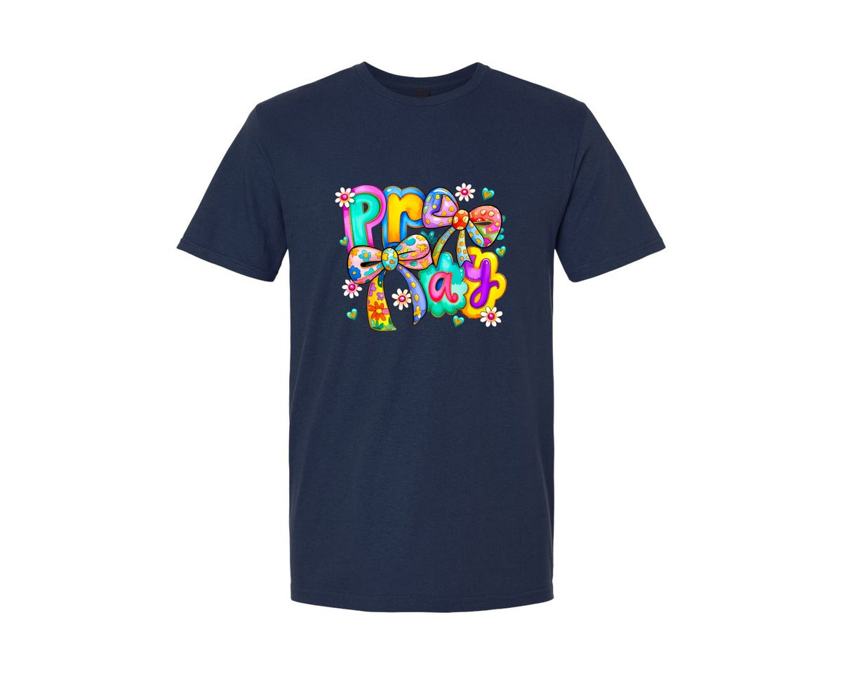 brand:Generic|color:Navy|Floral Christian Coquette Religious Graphic T-Shirt