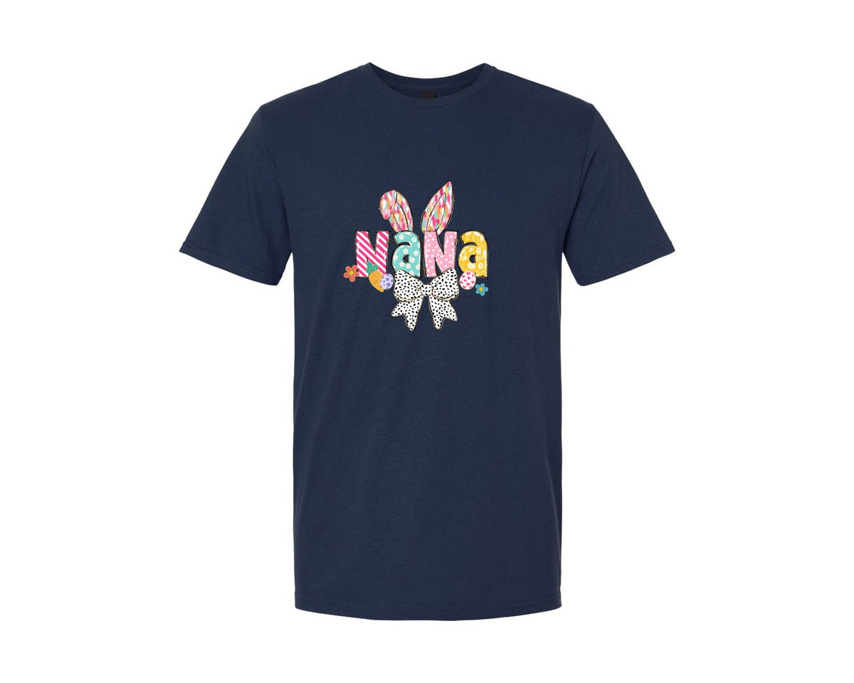 brand:Generic|color:Navy|Coquette Easter Mama Mimi Gigi Graphic T-Shirt