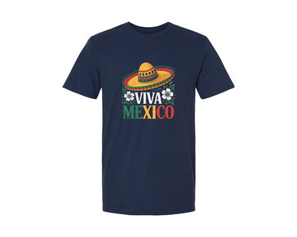 brand:Generic|color:Navy|Mexico Viva Mexico Pngmexican Flag Graphic T-Shirt