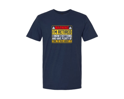 brand:Generic|color:Navy|Warning Im Retired Career T Shirt Graphic T-Shirt