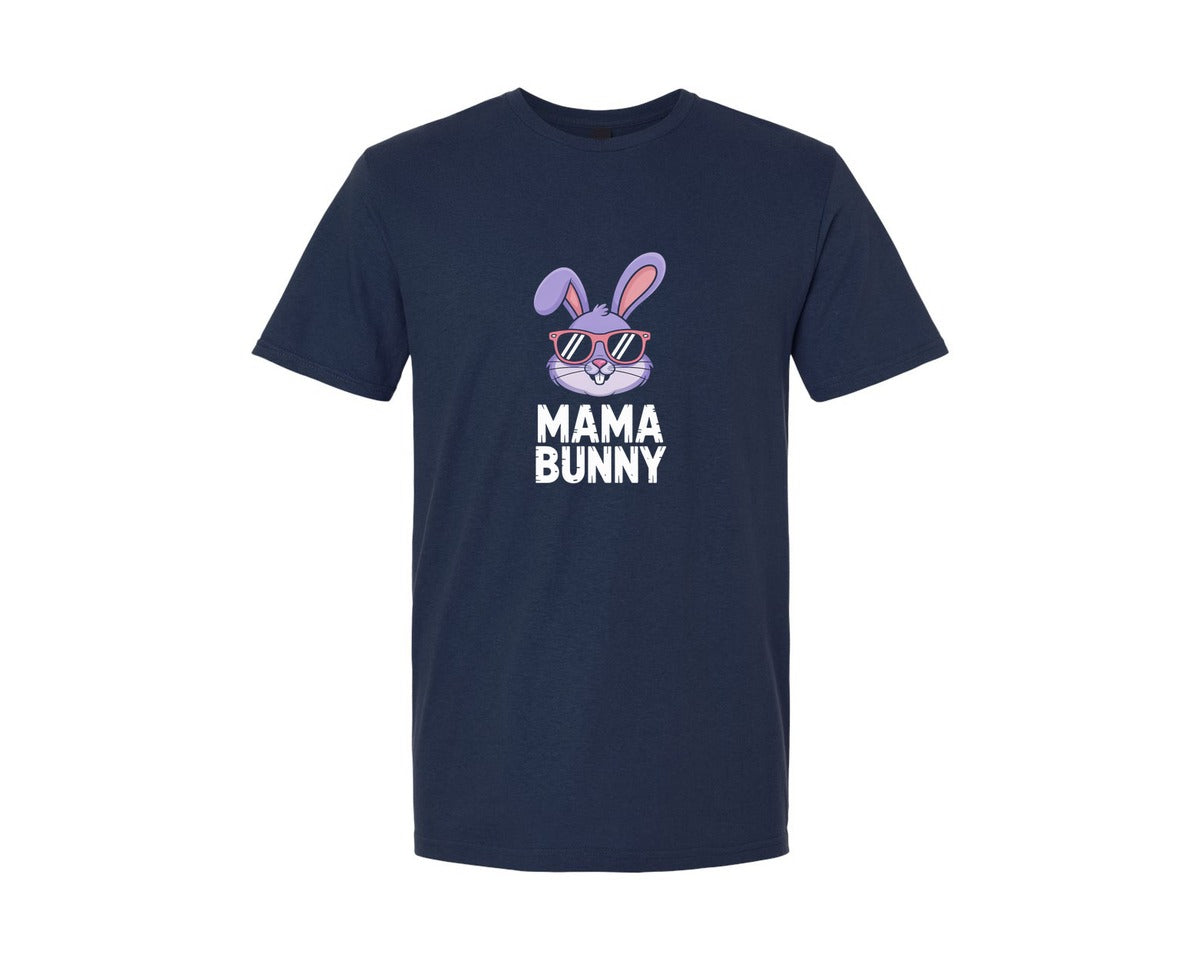 brand:Generic|color:Navy|Mama Bunny Cool Bunny Mom Graphic T-Shirt
