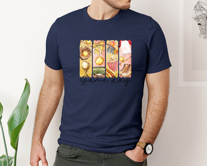 brand:Bella Canvas|color:Navy|Preppy Game Day Graphic T-Shirt
