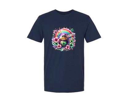 brand:Generic|color:Navy|Lucky Fck St Patricks Day Graphic T-Shirt