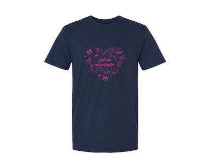 brand:Generic|color:Navy|Just One More Chapter Funny Book Graphic T-Shirt