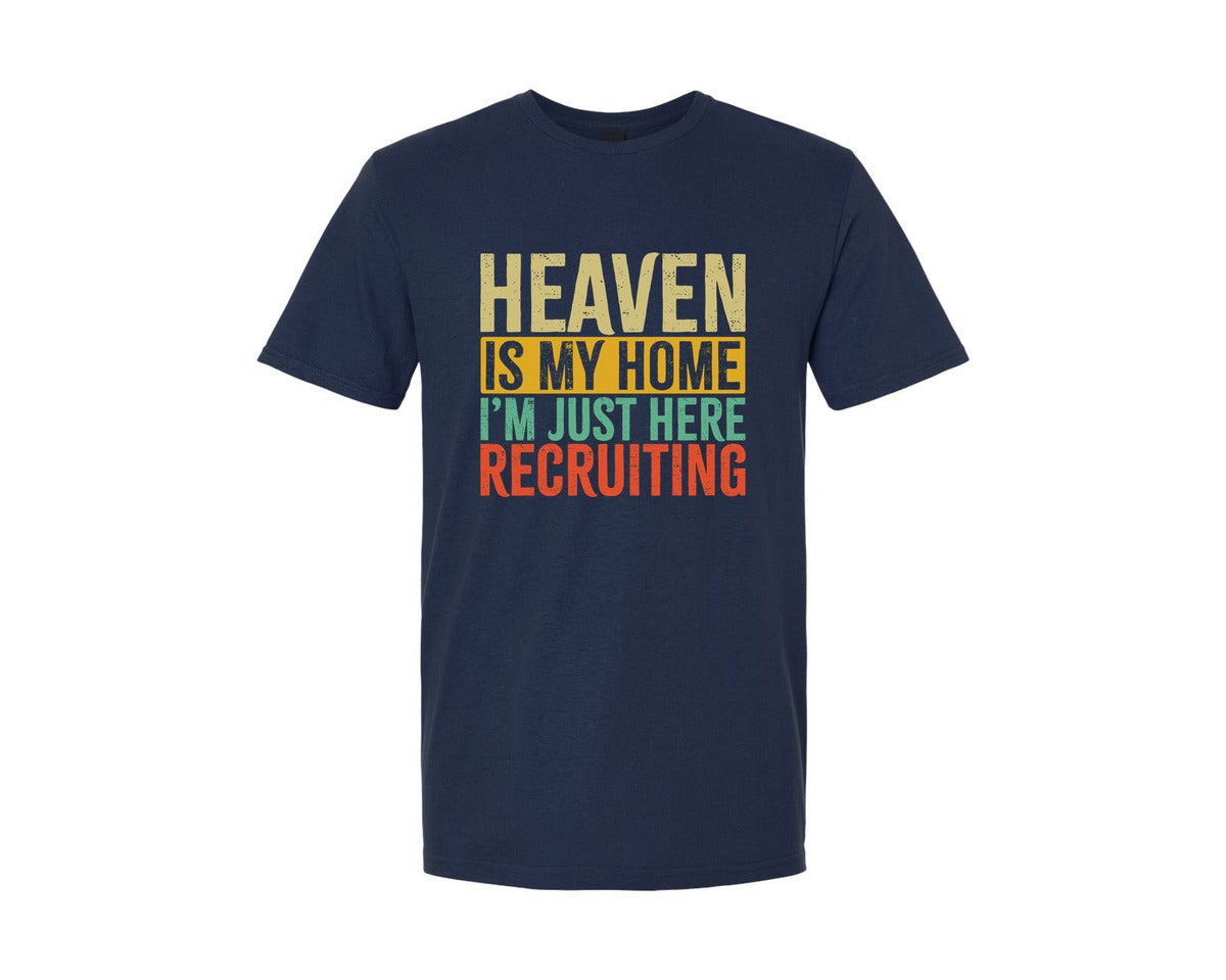 brand:Generic|color:Navy|Heaven Is My Home Christian Religious 2 Graphic T-Shirt