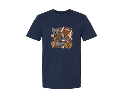brand:Generic|color:Navy|Football Mama Game Day Graphic T-Shirt