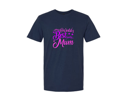 brand:Generic|color:Navy|Worlds Best Mum Mothers Day T Shirt Graphic T-Shirt