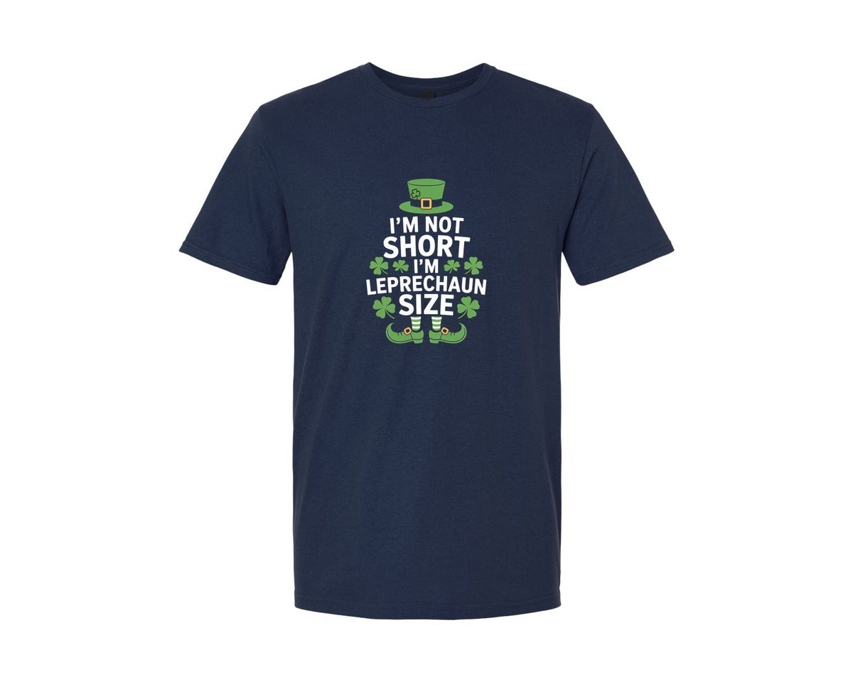 brand:Generic|color:Navy|Im Not Short Im Leprechaun Size Graphic T-Shirt