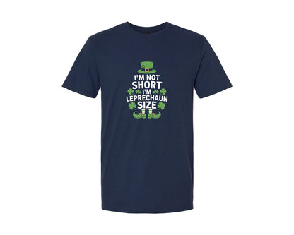 brand:Generic|color:Navy|Im Not Short Im Leprechaun Size Graphic T-Shirt