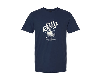 brand:Generic|color:Navy|Silly Goose And Bow Tie Shirt Graphic T-Shirt