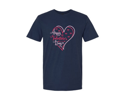 brand:Generic|color:Navy|Happy Valentines Day Quote Design 4 Graphic T-Shirt