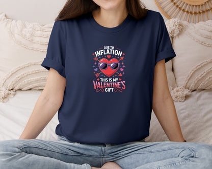 brand:Bella Canvas|color:Navy|Funny Valentines Day T Shirt Design 2 Graphic T-Shirt