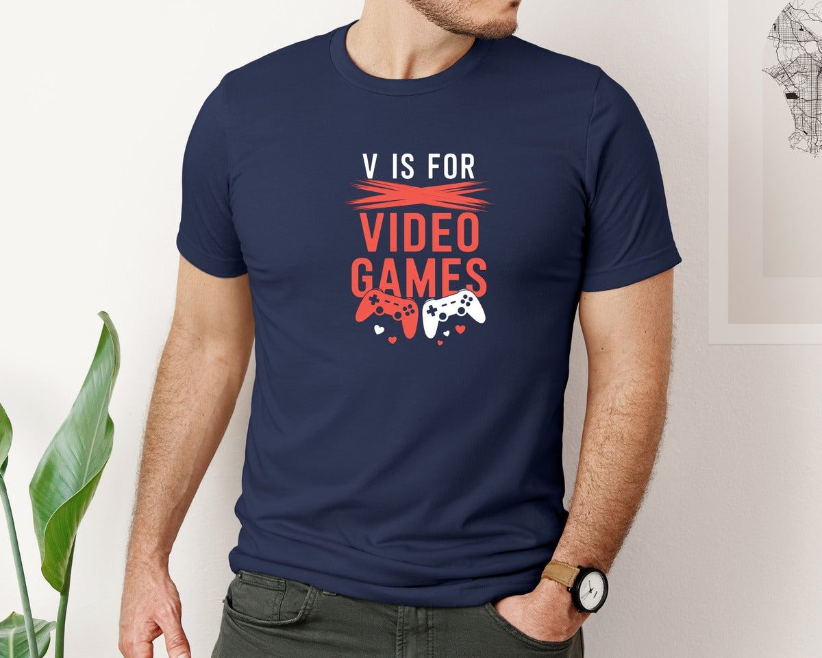 brand:Bella Canvas|color:Navy|Arvilhill Men Valentines Day Crewneck Graphic T-Shirt