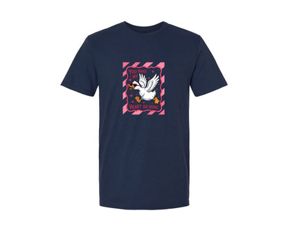 brand:Generic|color:Navy|Funny Valentine Goose Valentine Graphic T-Shirt