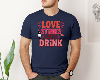 brand:Bella Canvas|color:Navy|Anti Valentine S Day Graphic T-Shirt