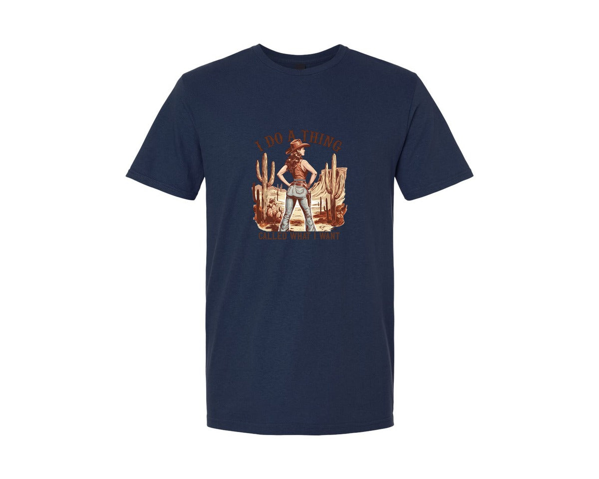 brand:Generic|color:Navy|Positive Mental Health Western Cowgirl Graphic T-Shirt