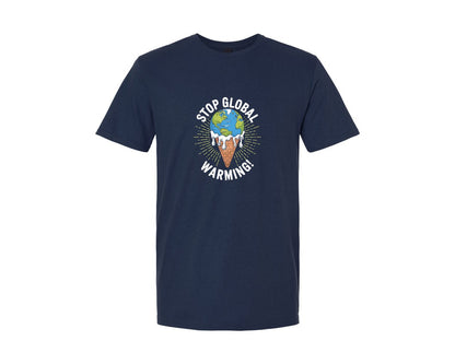 brand:Generic|color:Navy|Stop Global Warming Funny Cute Teacher 2 Graphic T-Shirt