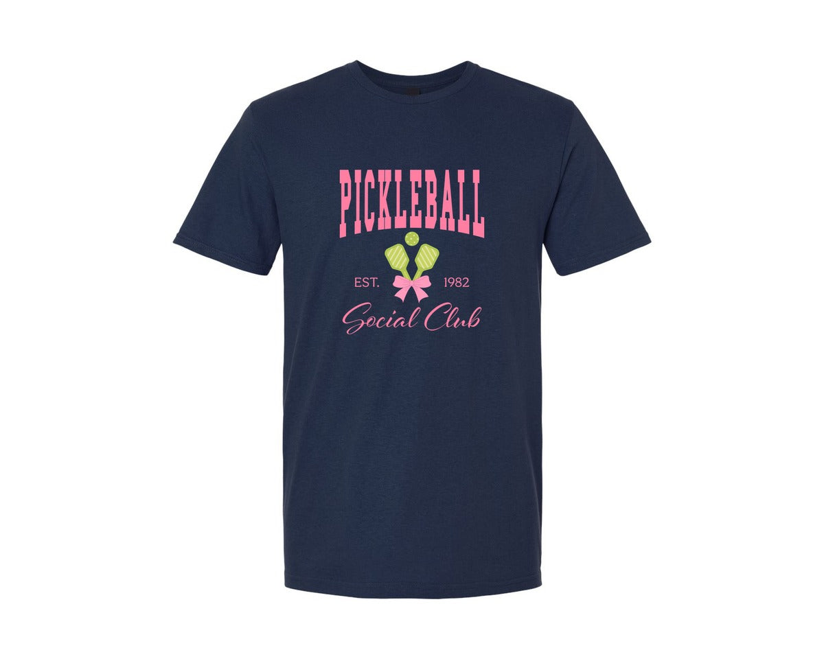 brand:Generic|color:Navy|Pickleball Coquette Girly Graphic T-Shirt