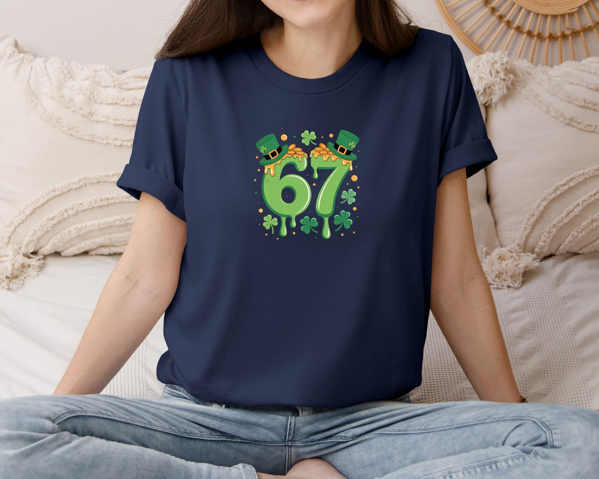 brand:Bella Canvas|color:Navy|67 St Patricks Graphic T-Shirt