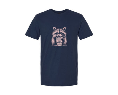 brand:Generic|color:Navy|Raccoon Eating Noodle 99 Problems Shirt Graphic T-Shirt