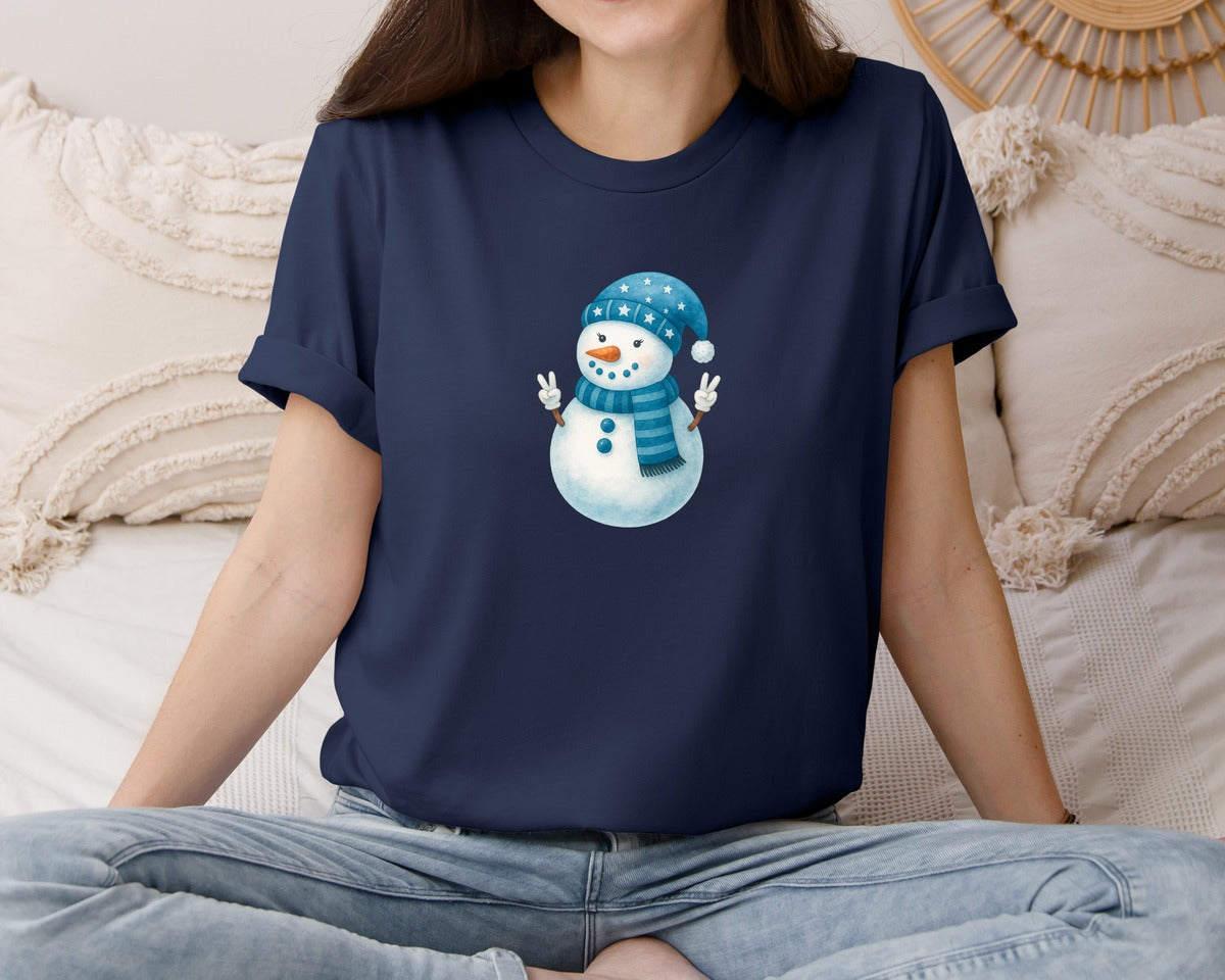 brand:Bella Canvas|color:Navy|Retro Christmas 40 Graphic T-Shirt