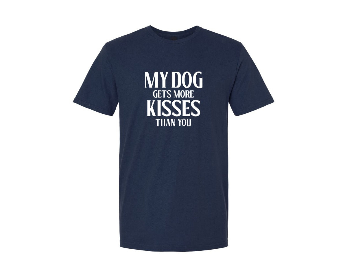brand:Generic|color:Navy|My Dog Gets More Kisses Than You Tshirt Graphic T-Shirt