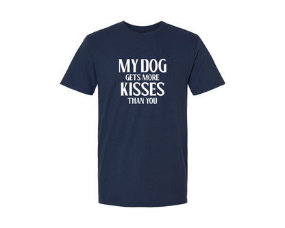 brand:Generic|color:Navy|My Dog Gets More Kisses Than You Tshirt Graphic T-Shirt