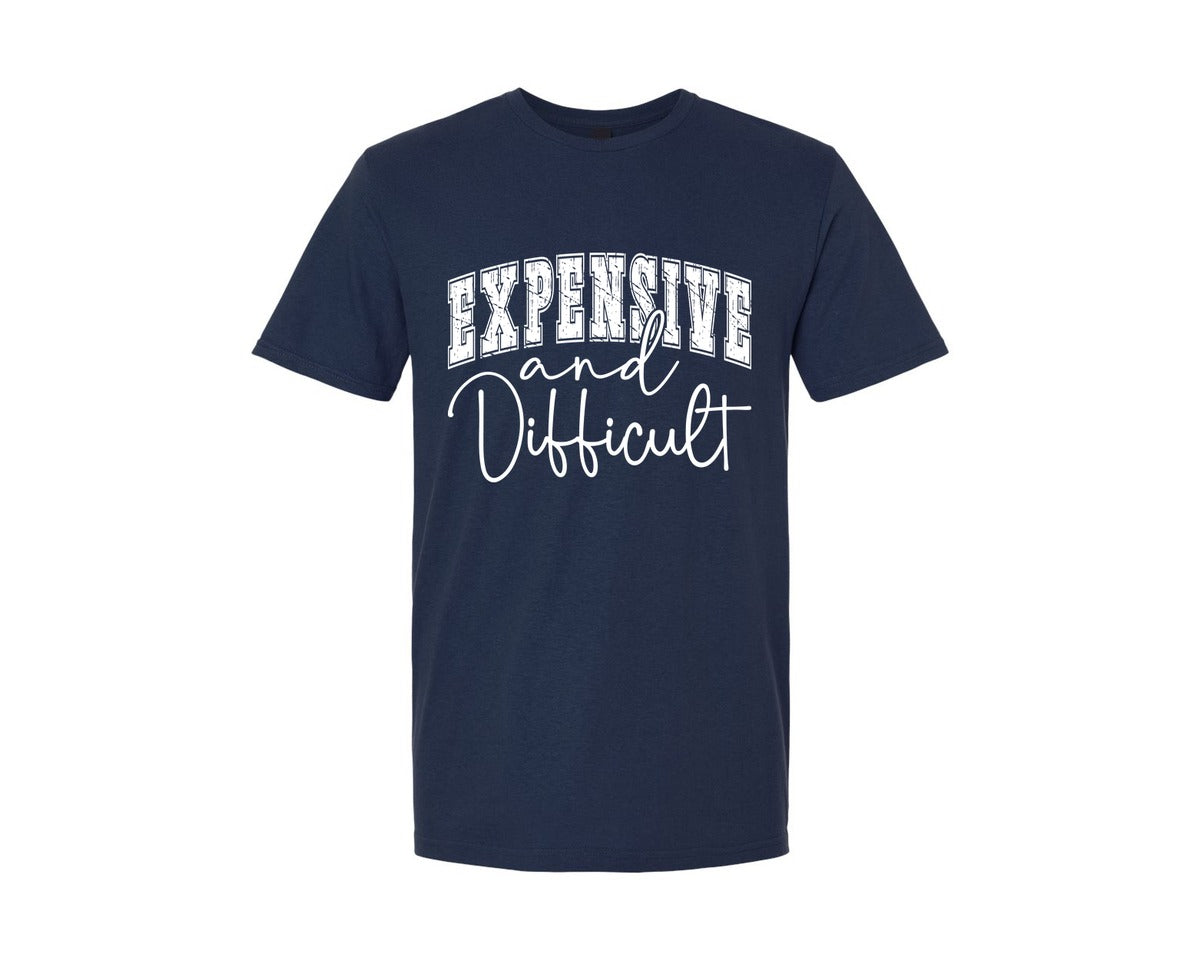 brand:Generic|color:Navy|Expensive And Difficult Funny 2 Graphic T-Shirt