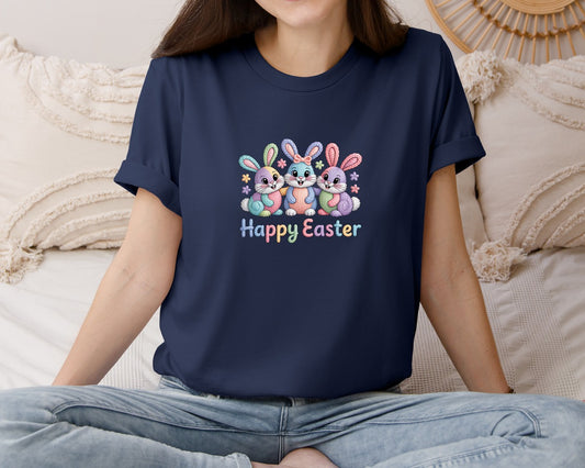 Faux Yarn Happy Easter Easter Bunny 8 Graphic T-Shirt