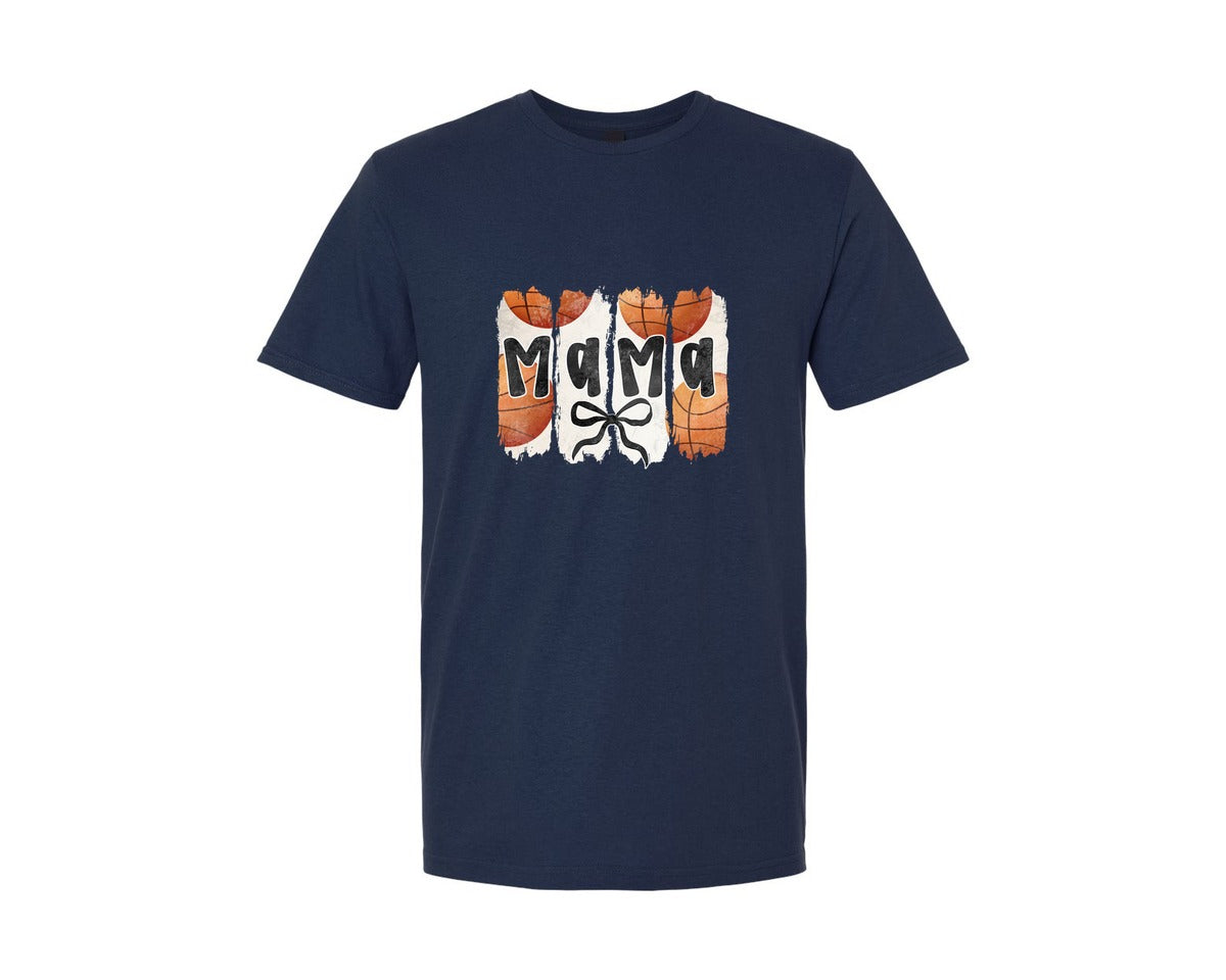 brand:Generic|color:Navy|Coquette Basketball Mama 3 Graphic T-Shirt