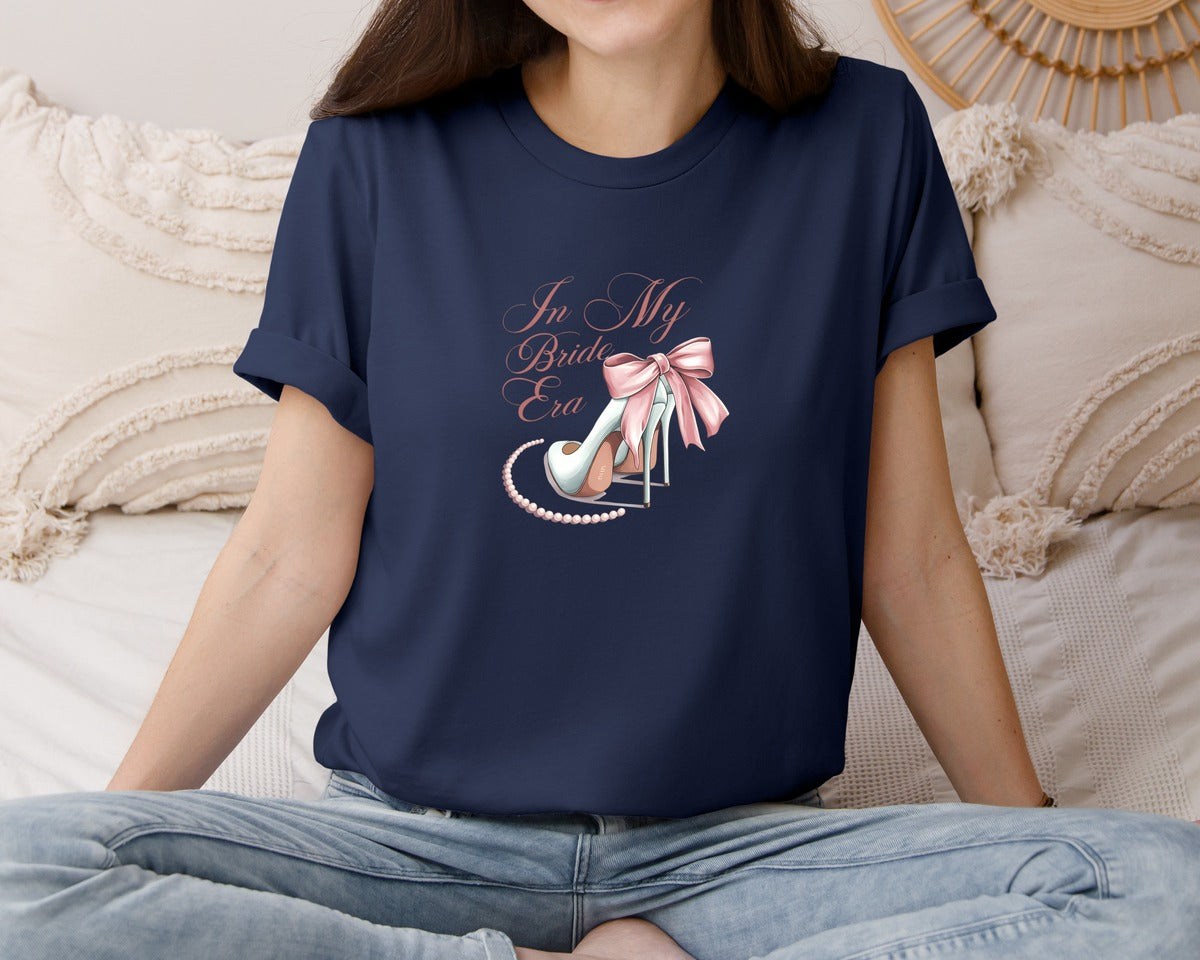 brand:Bella Canvas|color:Navy|In My Bride Era Elegant Wedding 2 Graphic T-Shirt
