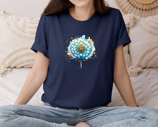 Just Breathe Dandelion Flower Graphic T-Shirt