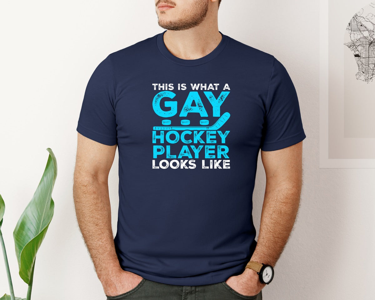brand:Bella Canvas|color:Navy|Ice Hockey T Shirt Design Vector 8 Graphic T-Shirt