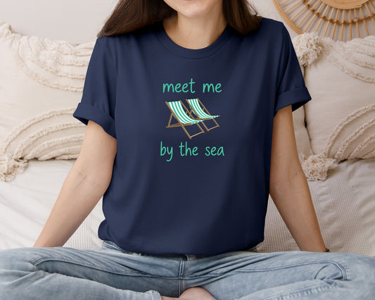 Meet Me By The Sea Summer Beach T Shirt Graphic T-Shirt