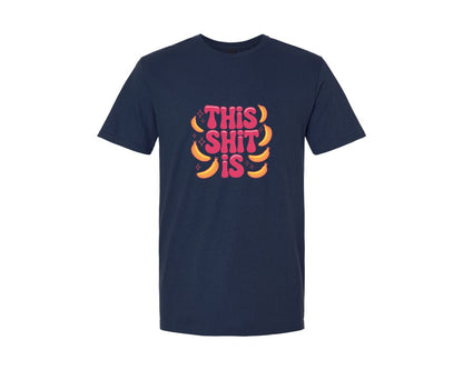 brand:Generic|color:Navy|This Is Bananas Design Graphic T-Shirt