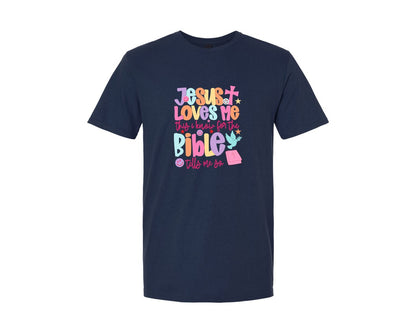 brand:Generic|color:Navy|Neon Jesus Love Graphic T-Shirt