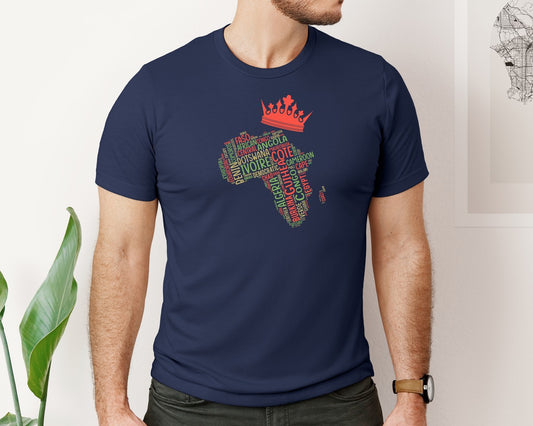 African Map Cloud T Shirt Design Graphic T-Shirt