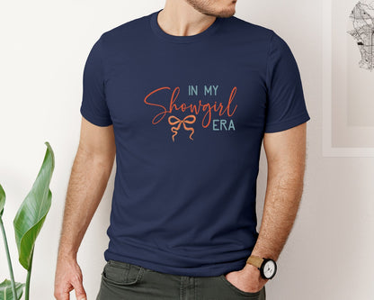 brand:Bella Canvas|color:Navy|In My Showgirl Era Coquette Bow Graphic T-Shirt