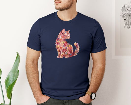 Artistic Paint Stroke Kitty Graphic T-Shirt