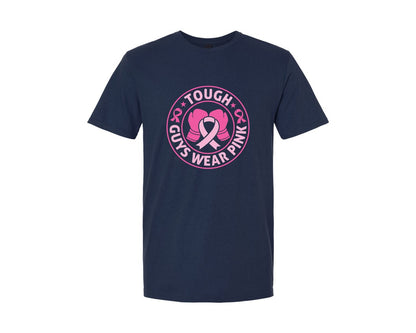 brand:Generic|color:Navy|Tough Guys Wear Pink Cut File Design 5 Graphic T-Shirt