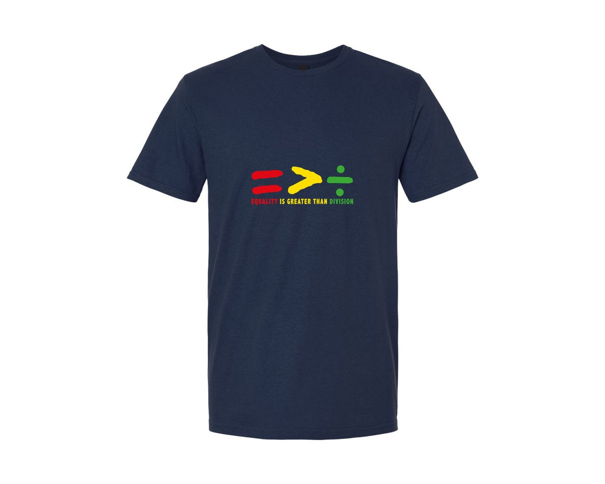 brand:Generic|color:Navy|Equality Is Greater Than Division B Graphic T-Shirt