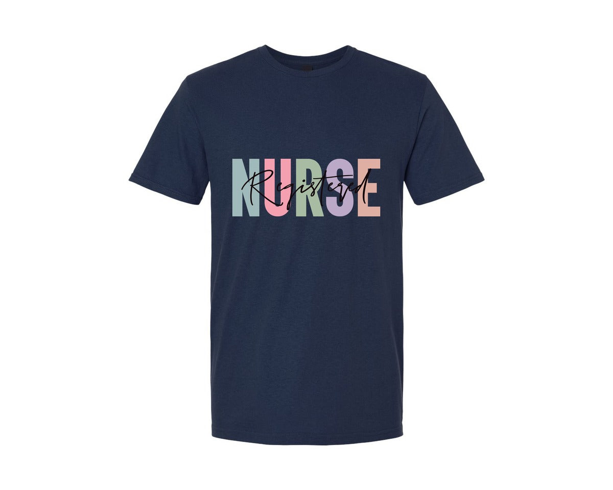 brand:Generic|color:Navy|Registered Nurse Rn Nurse Gift Graphic T-Shirt